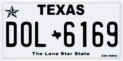TX license plate DOL6169
