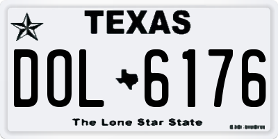 TX license plate DOL6176