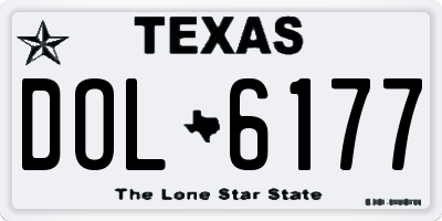 TX license plate DOL6177