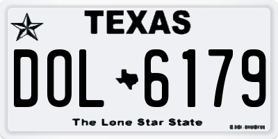TX license plate DOL6179