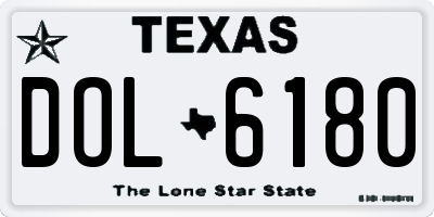 TX license plate DOL6180
