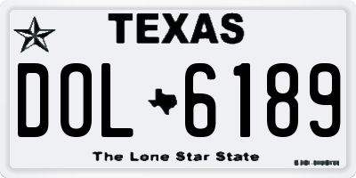 TX license plate DOL6189