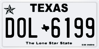 TX license plate DOL6199