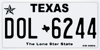 TX license plate DOL6244
