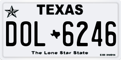 TX license plate DOL6246