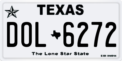 TX license plate DOL6272