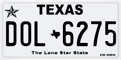 TX license plate DOL6275