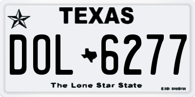 TX license plate DOL6277
