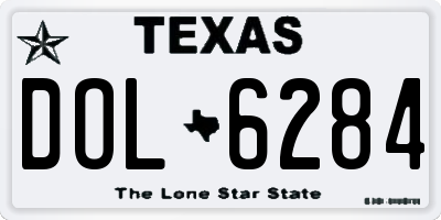 TX license plate DOL6284