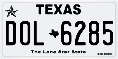 TX license plate DOL6285