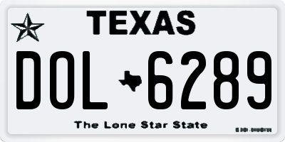 TX license plate DOL6289