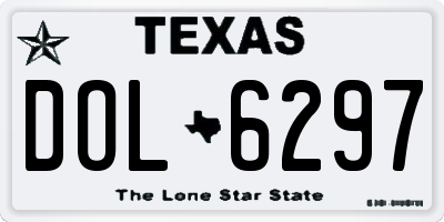 TX license plate DOL6297
