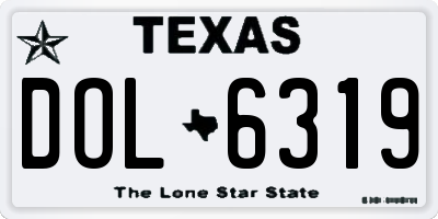 TX license plate DOL6319