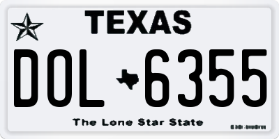 TX license plate DOL6355