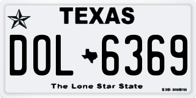 TX license plate DOL6369