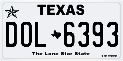 TX license plate DOL6393