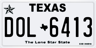 TX license plate DOL6413