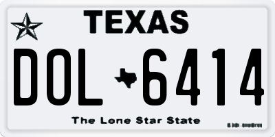 TX license plate DOL6414