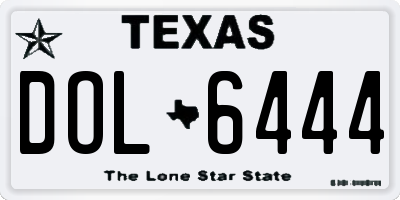 TX license plate DOL6444