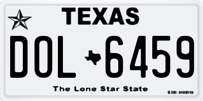 TX license plate DOL6459