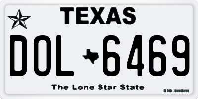 TX license plate DOL6469