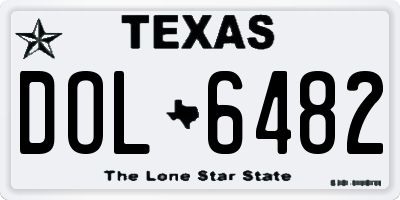 TX license plate DOL6482