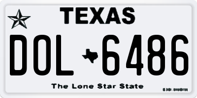 TX license plate DOL6486