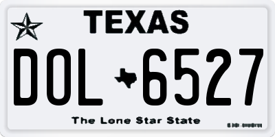 TX license plate DOL6527