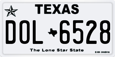 TX license plate DOL6528