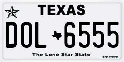 TX license plate DOL6555