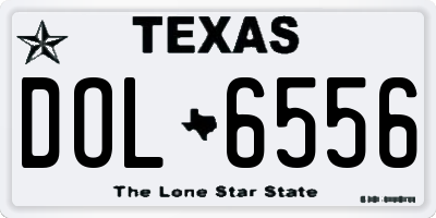 TX license plate DOL6556