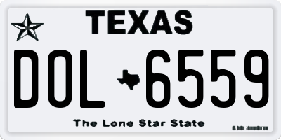 TX license plate DOL6559