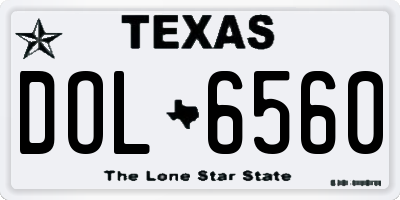 TX license plate DOL6560