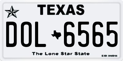 TX license plate DOL6565