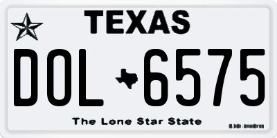 TX license plate DOL6575