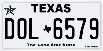 TX license plate DOL6579