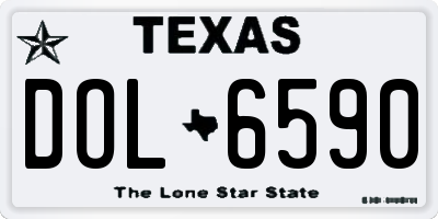 TX license plate DOL6590