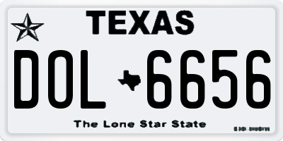 TX license plate DOL6656