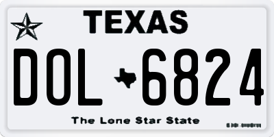 TX license plate DOL6824