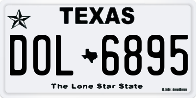 TX license plate DOL6895