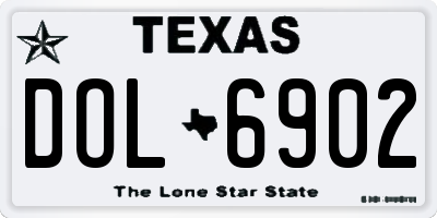TX license plate DOL6902