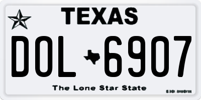 TX license plate DOL6907