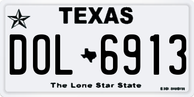 TX license plate DOL6913