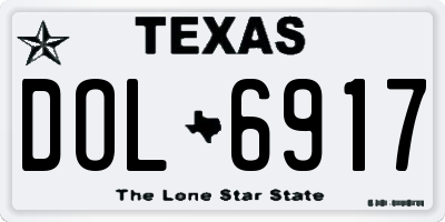 TX license plate DOL6917