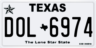 TX license plate DOL6974