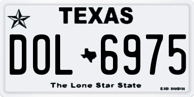 TX license plate DOL6975
