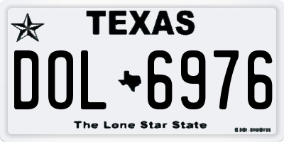 TX license plate DOL6976