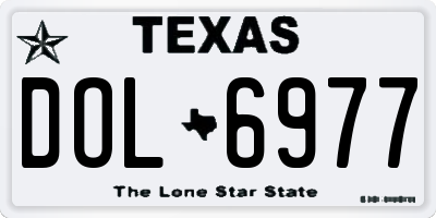 TX license plate DOL6977