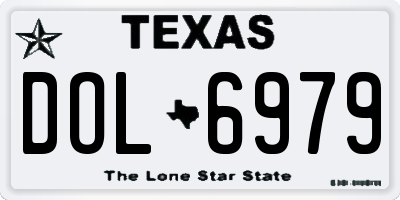 TX license plate DOL6979