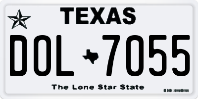 TX license plate DOL7055